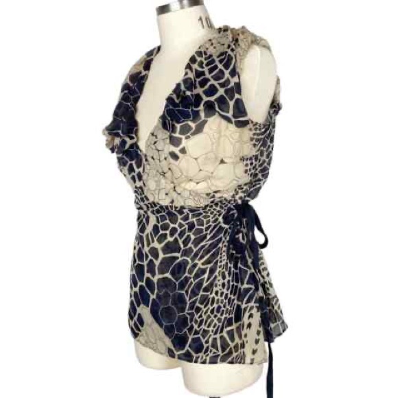 Allsaints silk wrap dress size 8 - Picture 3 of 9